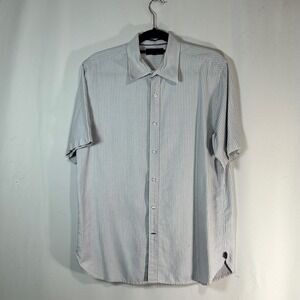 Austin Reed London Mens Short Sleeve Button Up Shirt Micro Dot Pattern‎ M